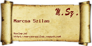 Marcsa Szilas névjegykártya